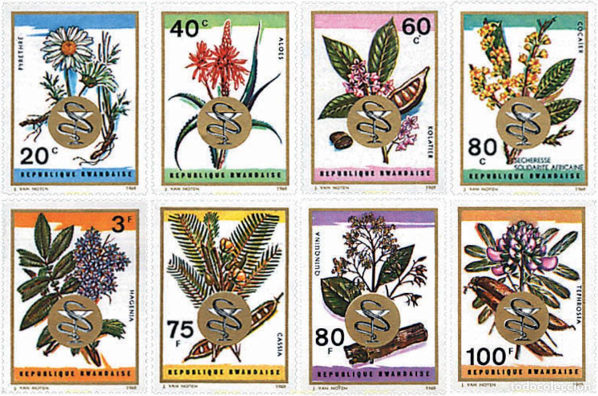 Sellos: 95116 MNH RUANDA 1969 PLANTAS MEDICINALES