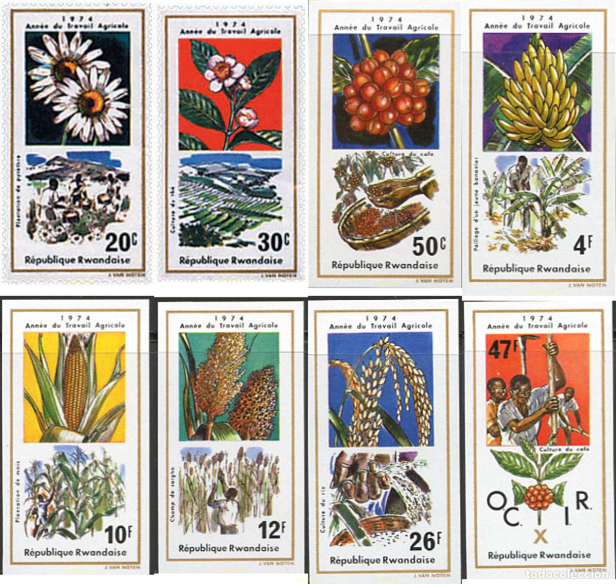 Sellos: 93894 MNH RUANDA 1975 A&Ntilde;O DEL TRABAJO AGRICOLA
