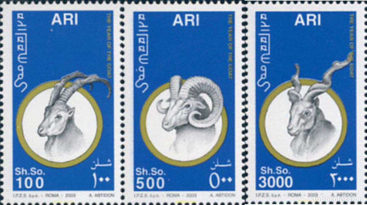 Sellos: 145384 MNH SOMALIA 2003 A&Ntilde;O LUNAR CHINO - A&Ntilde;O DE LA CABRA
