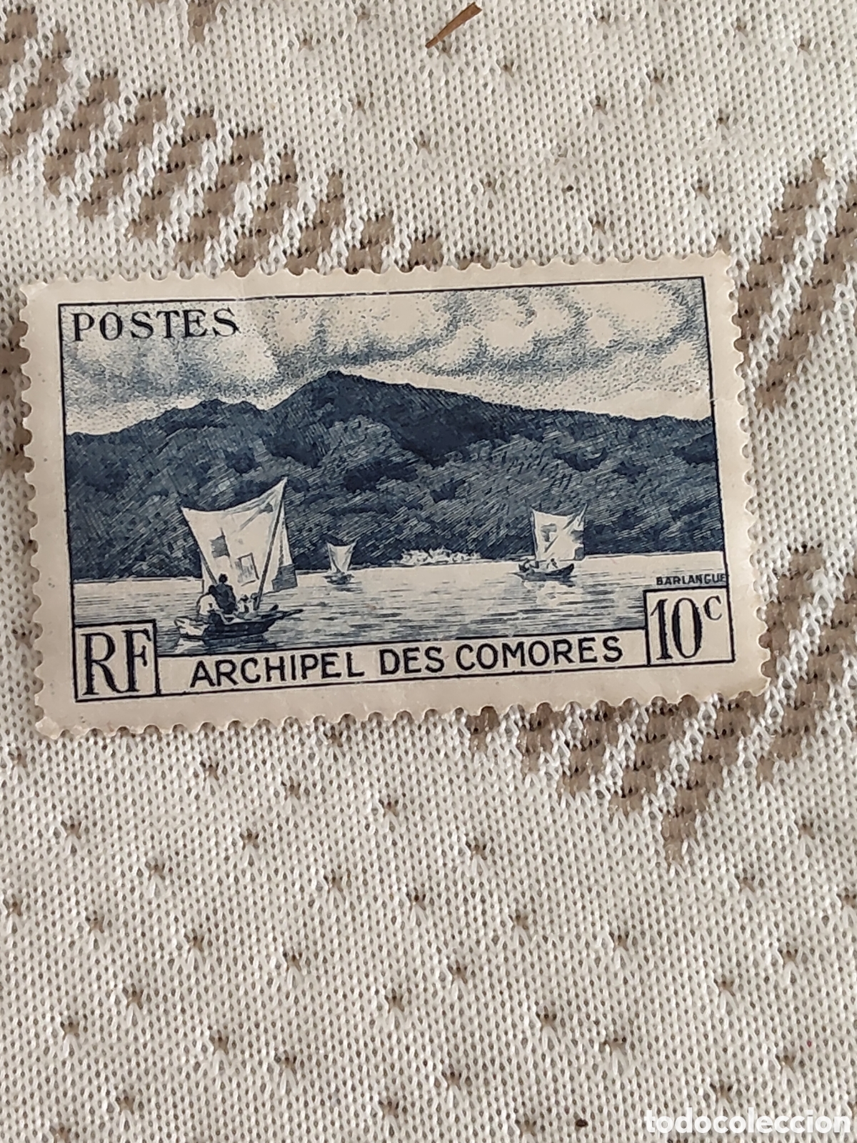 Sellos: Sello de las Islas Comores(Colonia Francesa) Bah&iacute;a de Anjouan 1950