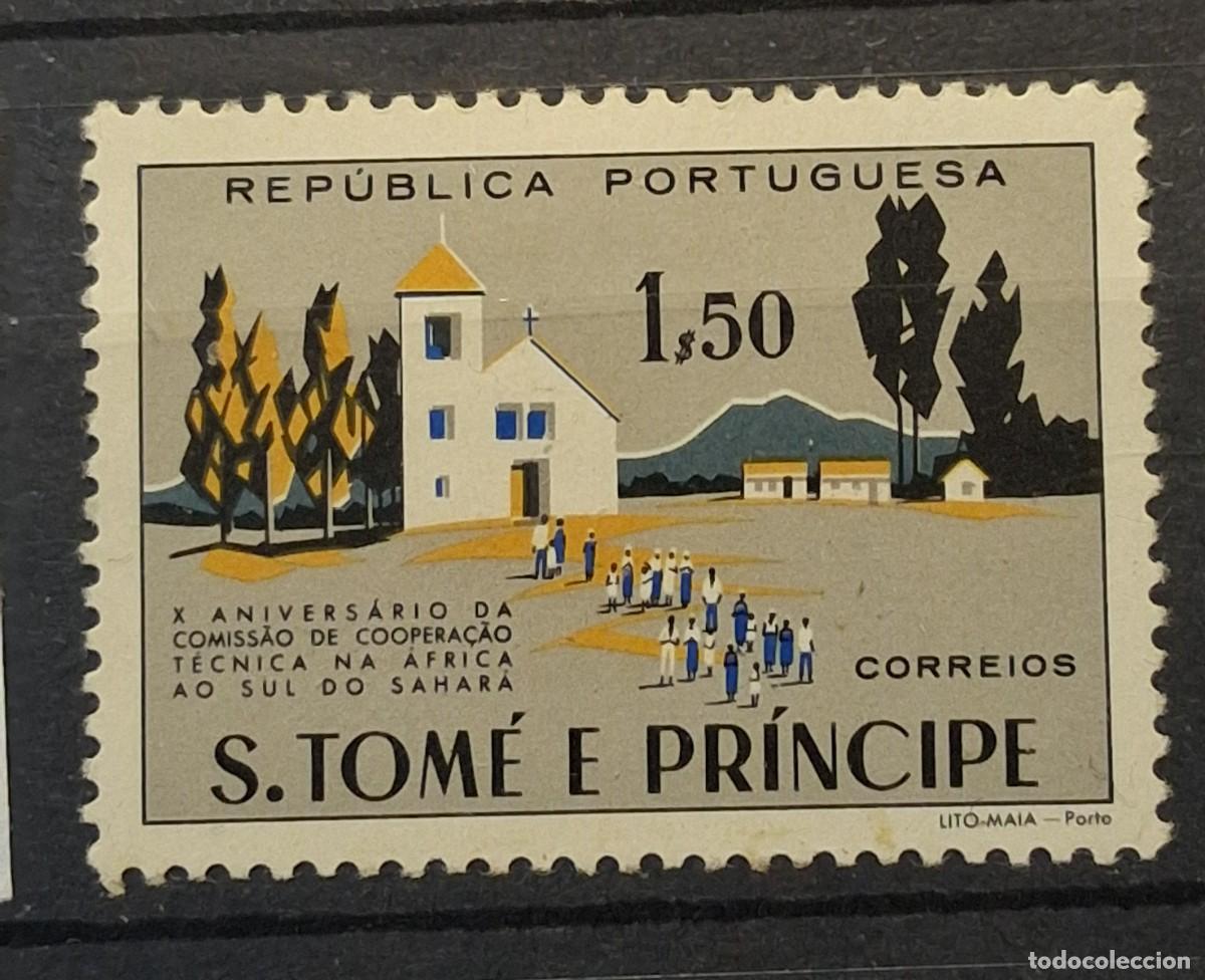 Sellos: SANTO TOM&Eacute; Y PR&Iacute;NCIPE, 1960, CAT.YT. 376.