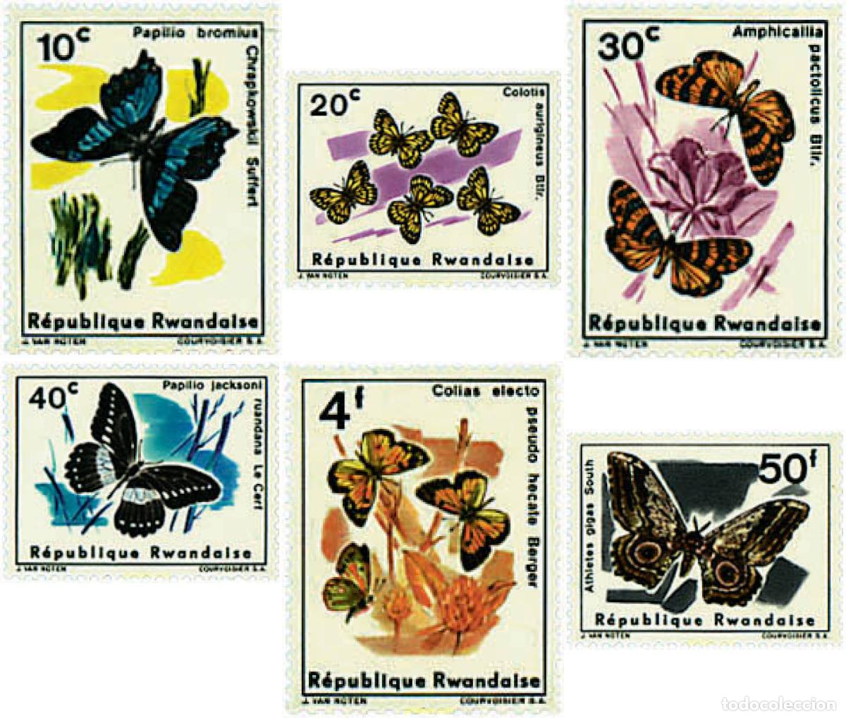 Sellos: 94991 MNH RUANDA 1965 MARIPOSAS