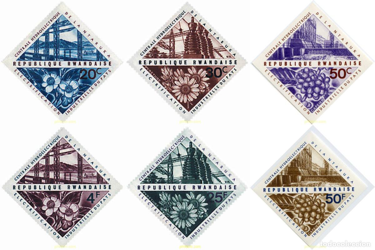 Sellos: 93876 MNH RUANDA 1967 ELECTRIFICACION INDUSTRIAL DEL PAIS