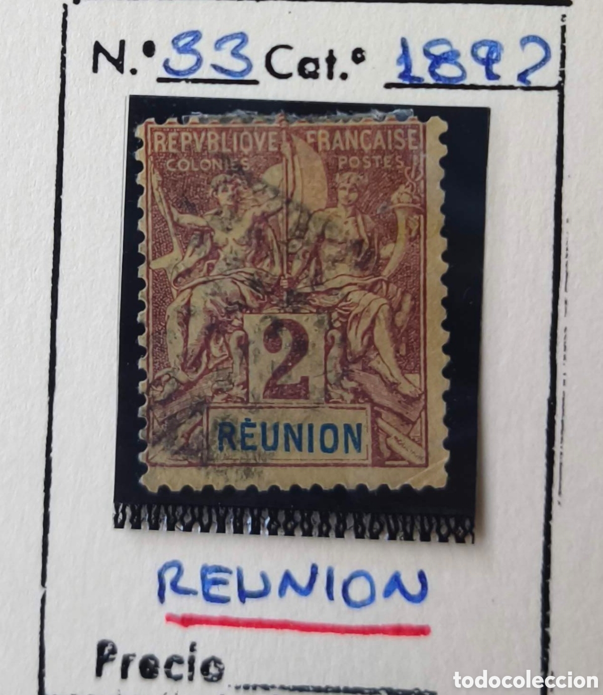 Sellos: Reuni&oacute;n. 1892. 2 c&eacute;ntimos