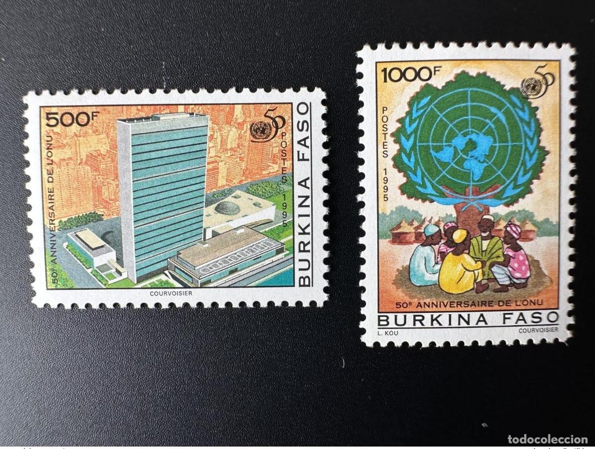 Sellos: Burkina Faso 1995 Mi. 1373 - 1374 50 a&ntilde;os de la ONU Naciones Unidas