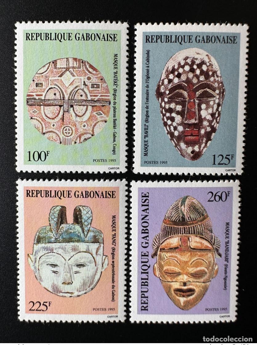 Sellos: Gab&oacute;n 1995 Mi. 1237 - 1240 M&aacute;scaras