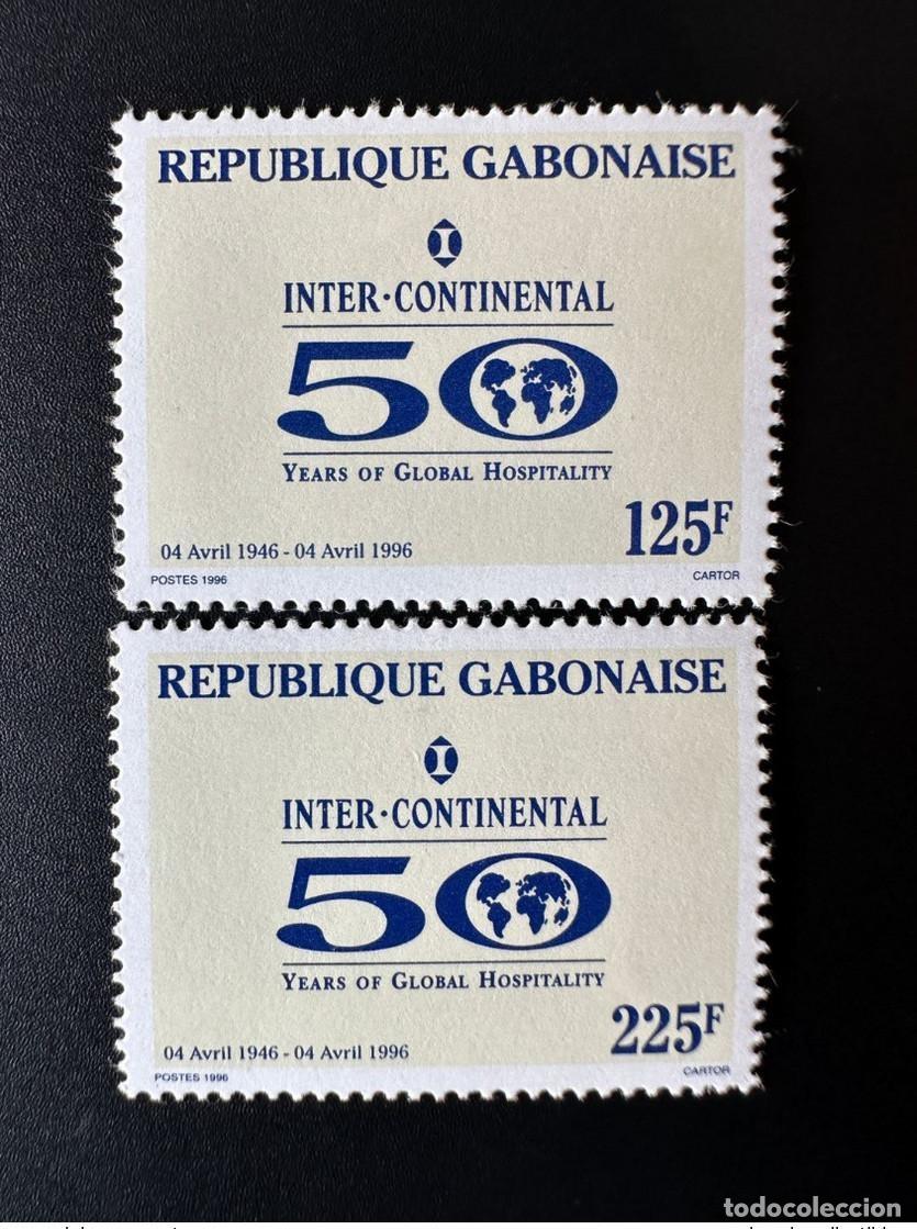 Sellos: Gab&oacute;n 1996 Mi. 1294 - 1295 Hotel Intercontinental 50 a&ntilde;os &iexcl;Raro!