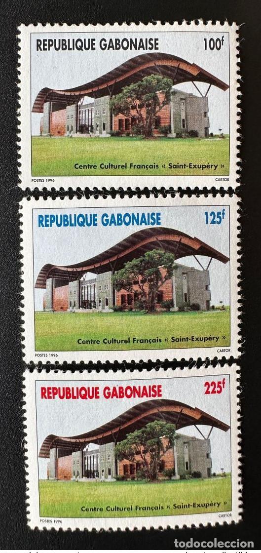 Sellos: Gab&oacute;n 1996 Mi. 1291 - 1293 Centro cultural franc&eacute;s &laquo;Saint-Exup&eacute;ry&raquo;