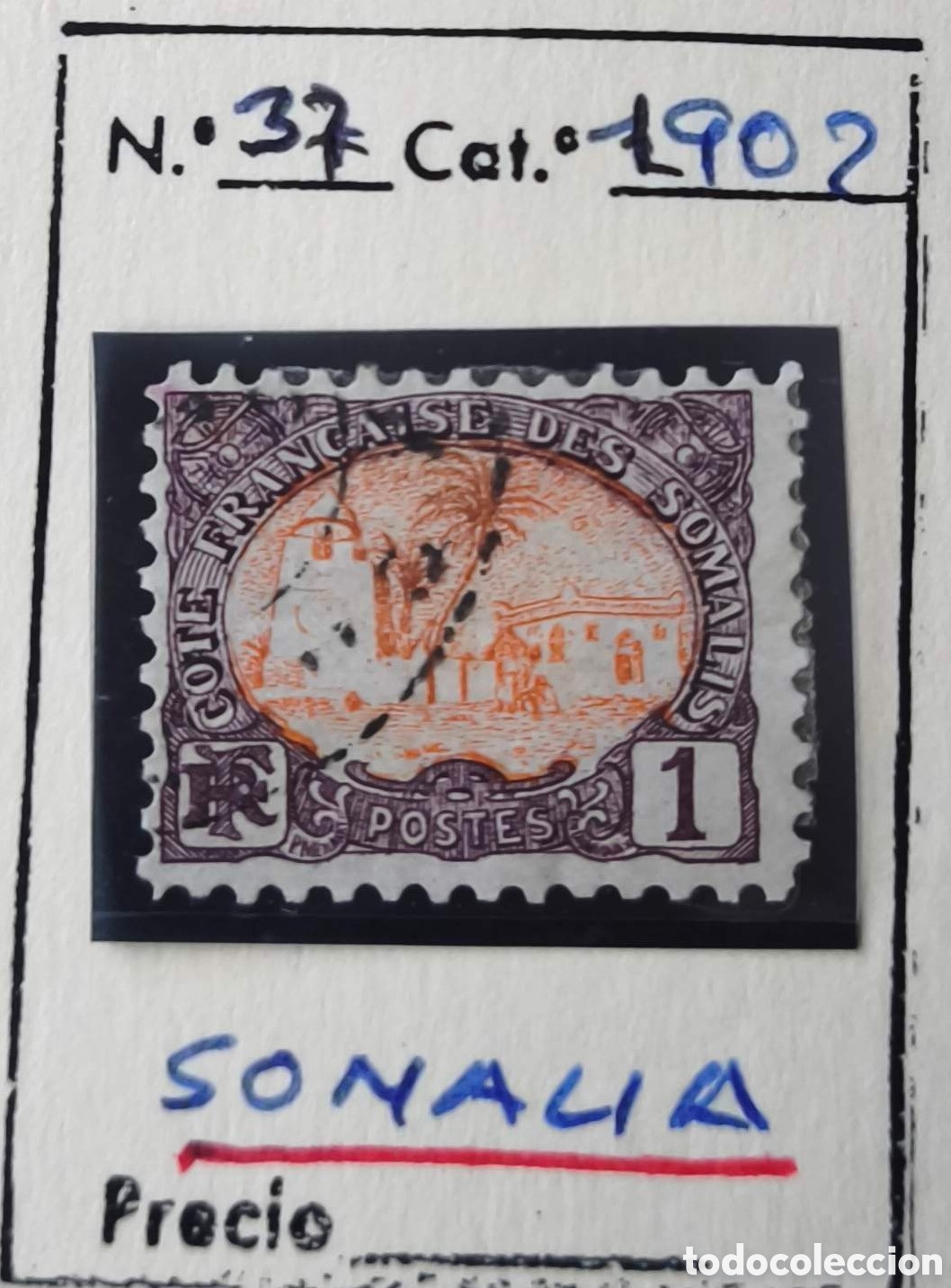 Sellos: Somalia. 1902. 1 c&eacute;ntimo - Foto 1