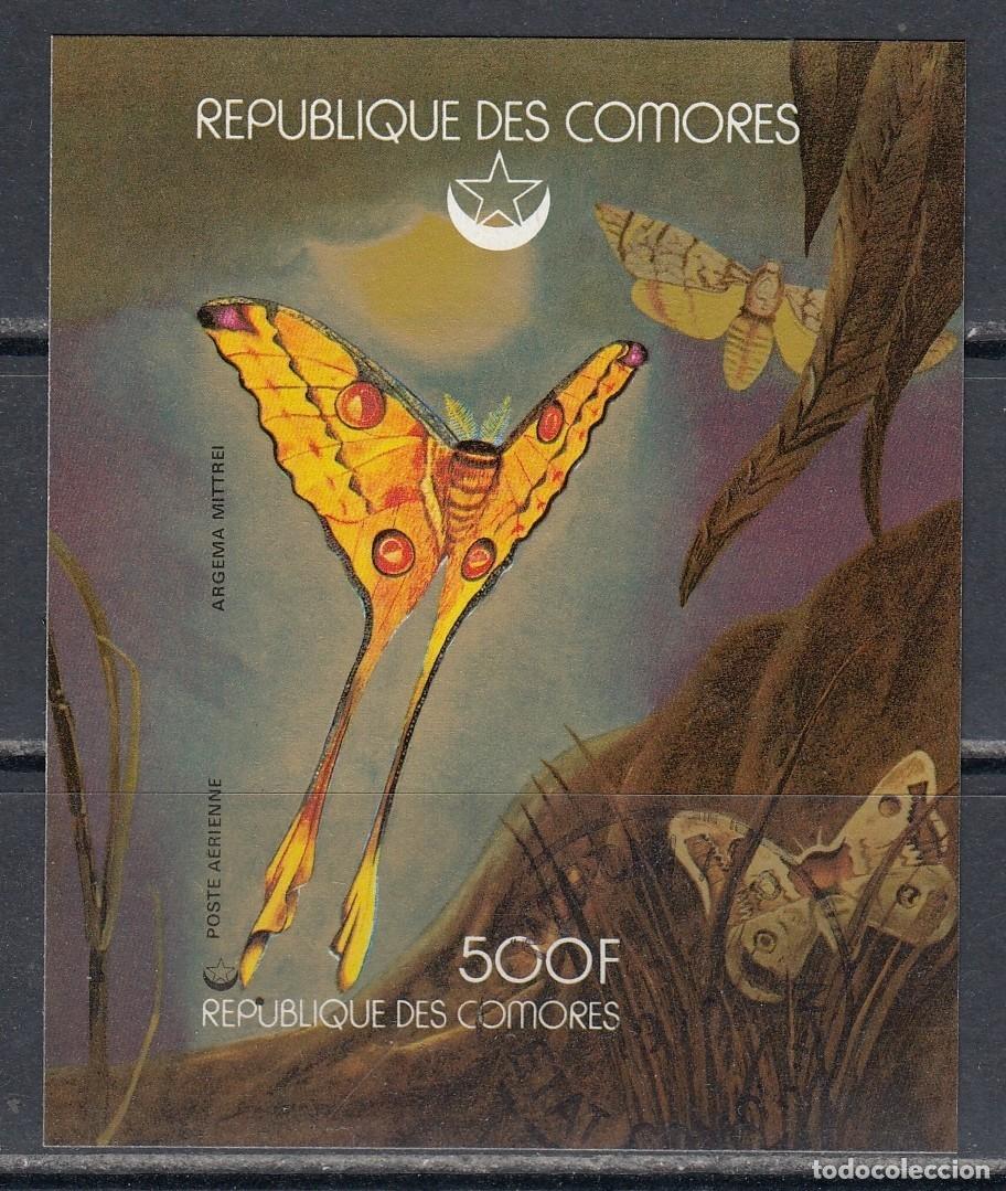 Sellos: COMORES 1978 SHEET MNH IMPERF BUTTERFLIES PAPILLONS SCHMETTERLINGEN FARFALLE MARIPOSAS BORBOLETAS