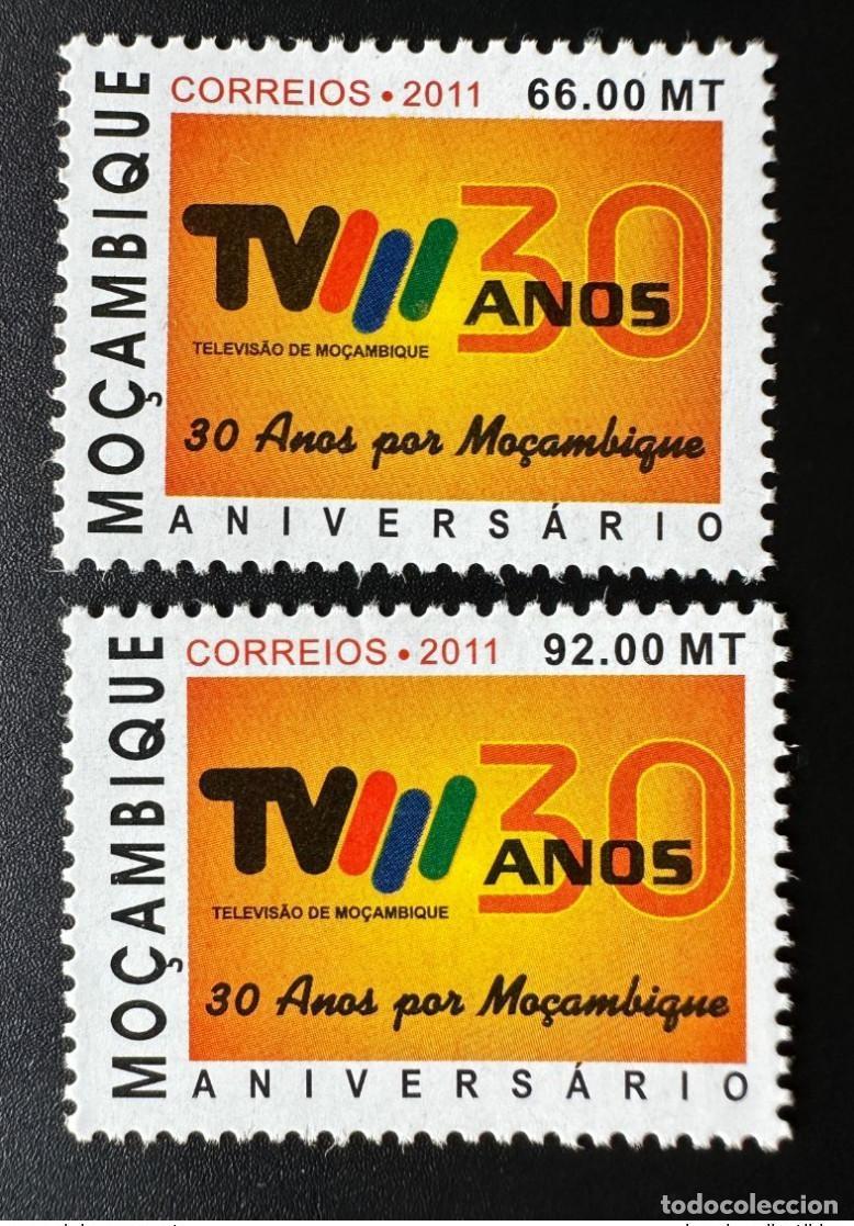 Sellos: Mozambique 2011 Mi. 4256 - 4257 30 a&ntilde;os Jahre Anos Televisao TV Aniversario