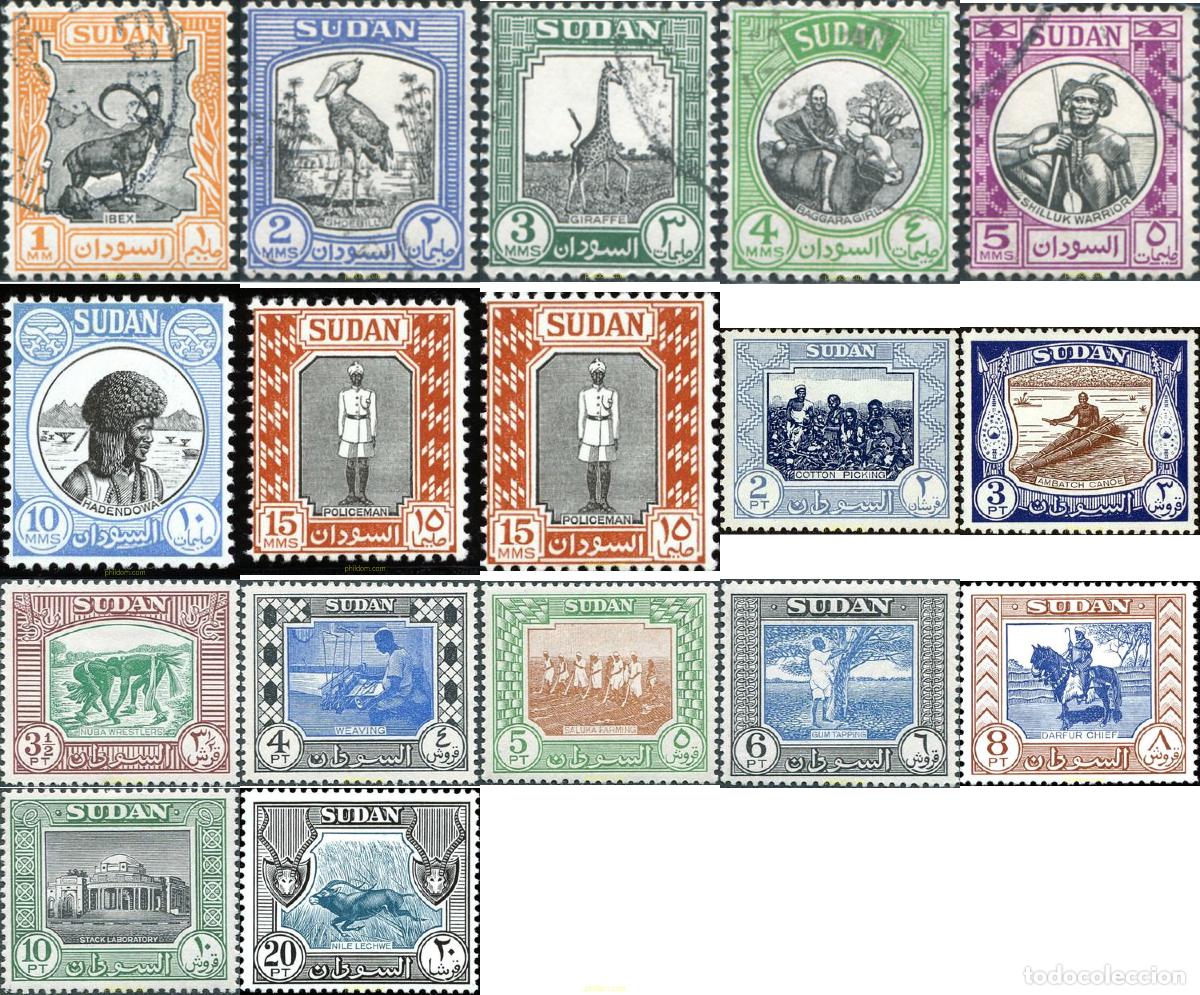 Sellos: 773670 USED SUDAN 1951 MOTIVOS VARIOS