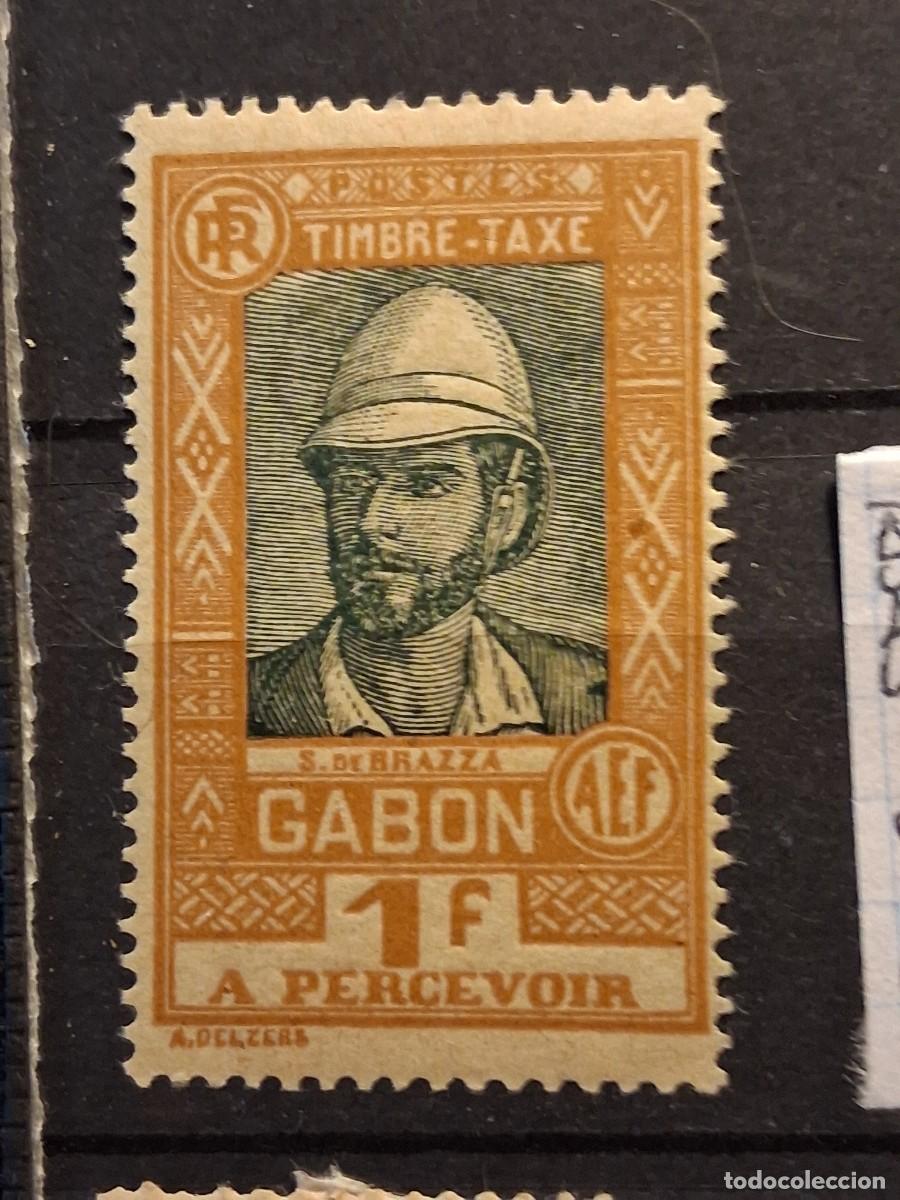 Sellos: GAB&Oacute;N, 1930, CAT.YT. T20. TASAS.