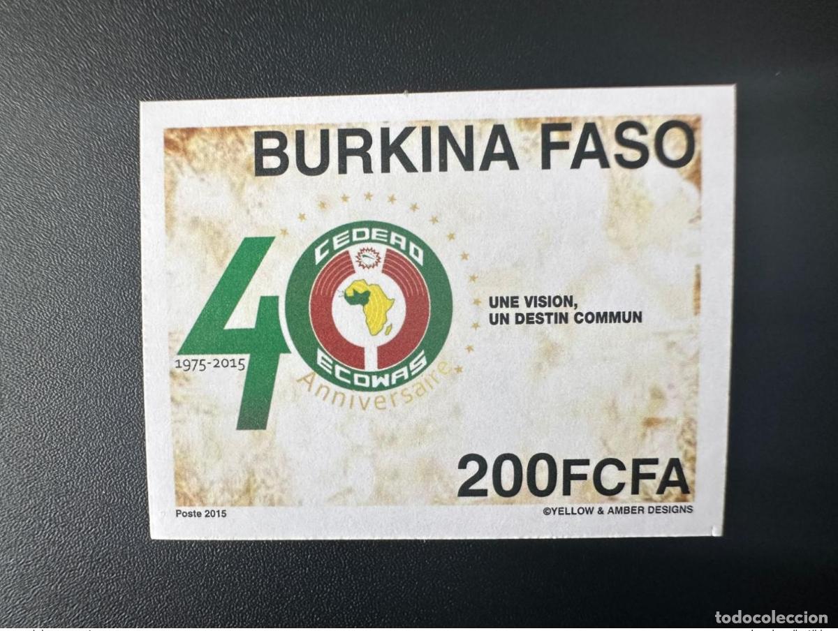 Sellos: Burkina Faso 2015 ND Imperf Emisi&oacute;n conjunta CEDEAO 40 a&ntilde;os