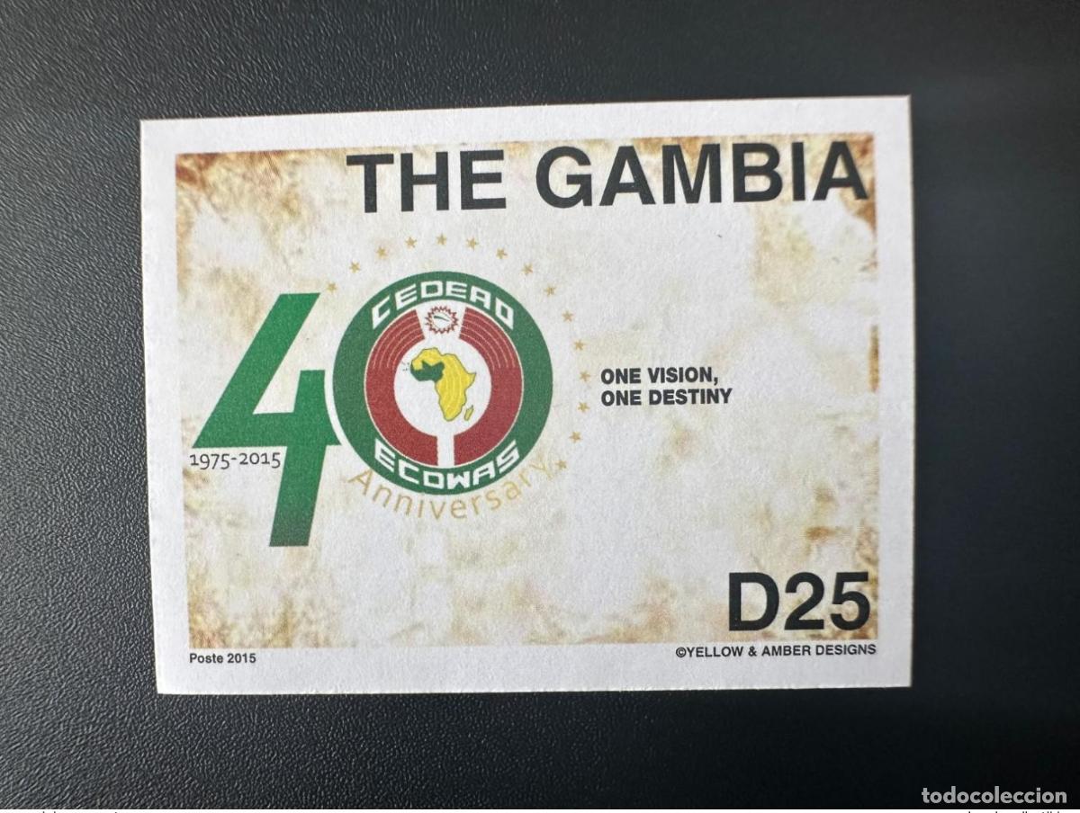 Sellos: Gambia 2015 ND Imperf Emisi&oacute;n conjunta CEDEAO 40 a&ntilde;os