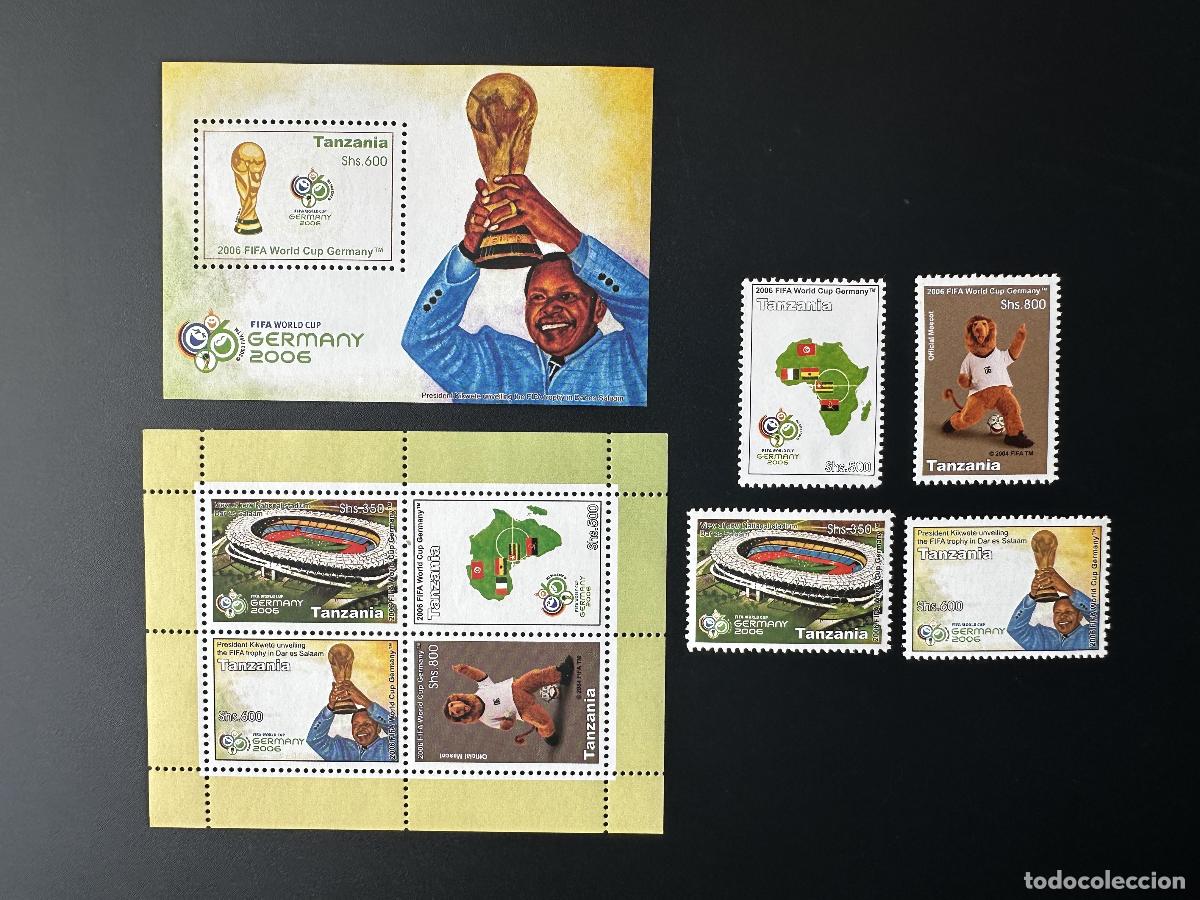 Sellos: Tanzania 2006 Mi. 4342-4345 Bl. 587-588 Copa Mundial de la FIFA Alemania F&uacute;tbol