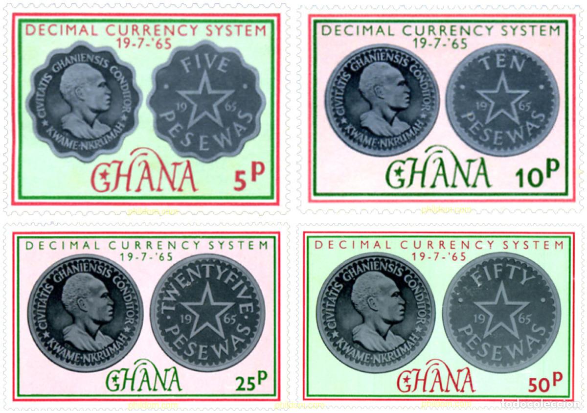 Sellos: 262258 MNH GHANA 1965 ESTABLECIMIENTO DEL SISTEMA METRICO DECIMAL