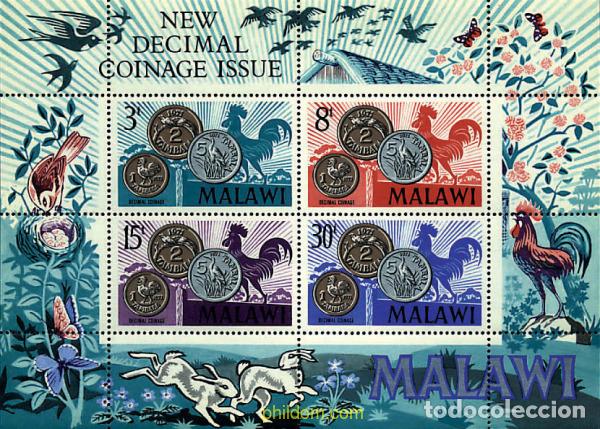 Sellos: 76549 MNH MALAWI 1971 INTRODUCCION DE LAS MONEDAS CON UNIDADES DECIMALES