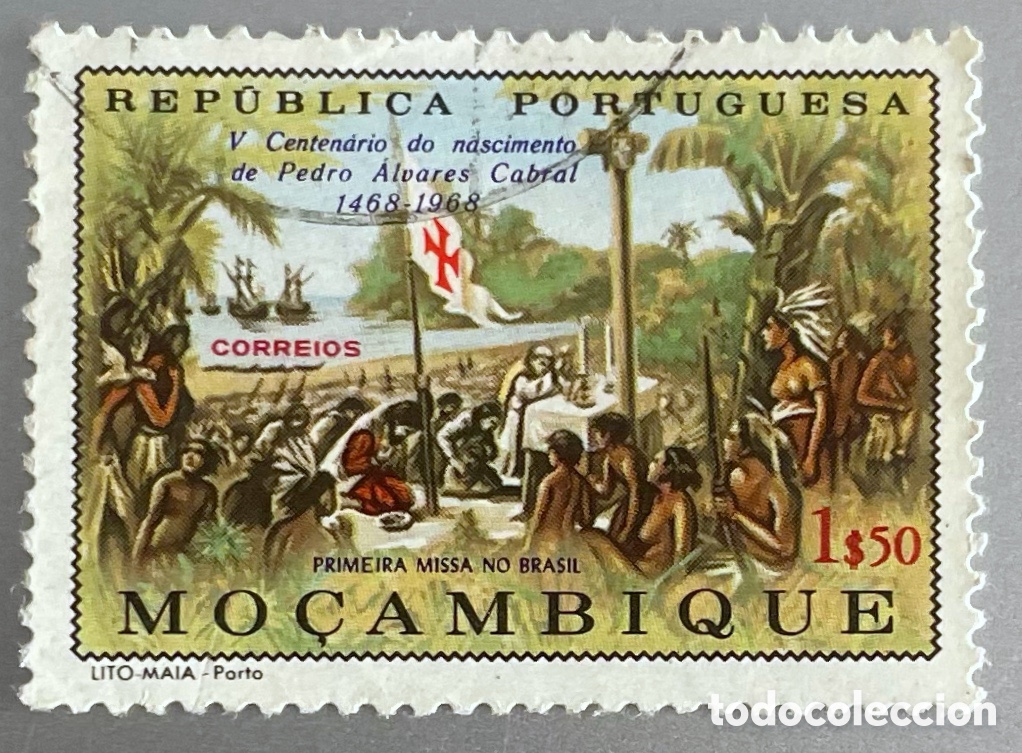 Sellos: Mozambique. Centenario Pedro Cabral. 1968
