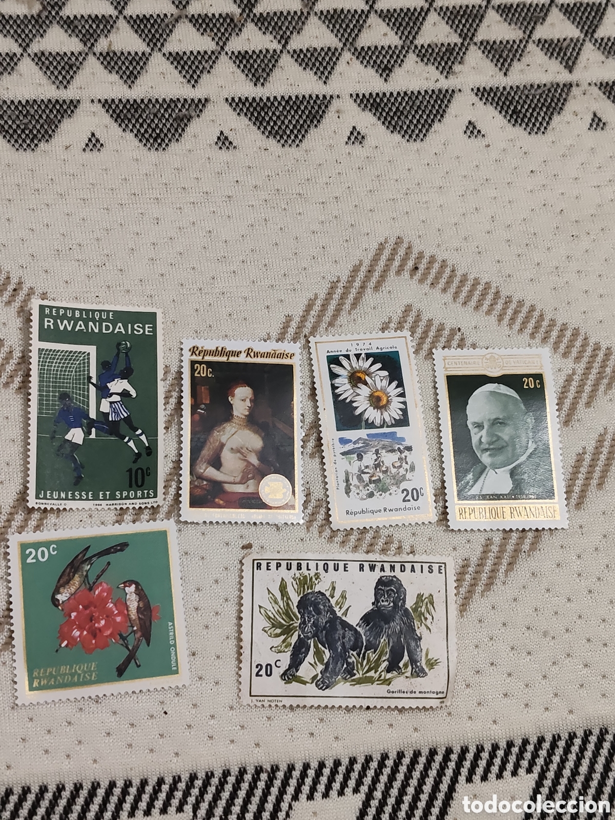 Sellos: 6 sellos variados de Rwanda 1970