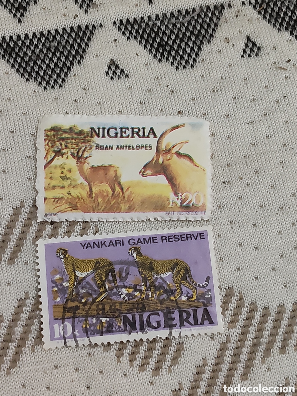 Sellos: 2 sellos antiguos de Nigeria