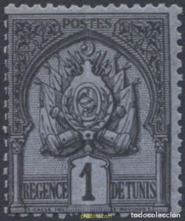 Sellos: 654185 MNH TUNEZ 1888 FONDO PUNTEAO, CRIFRAS