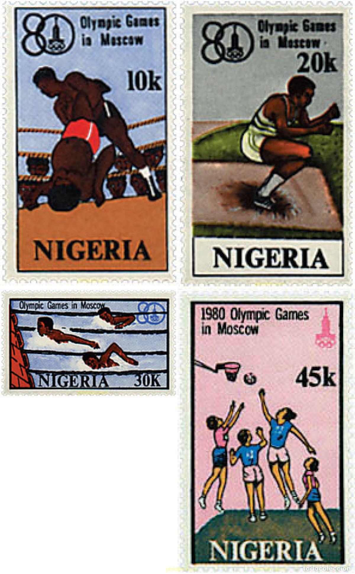 Sellos: 52133 MNH NIGERIA 1980 22 JUEGOS OLIMPICOS VERANO MOSCU 1980