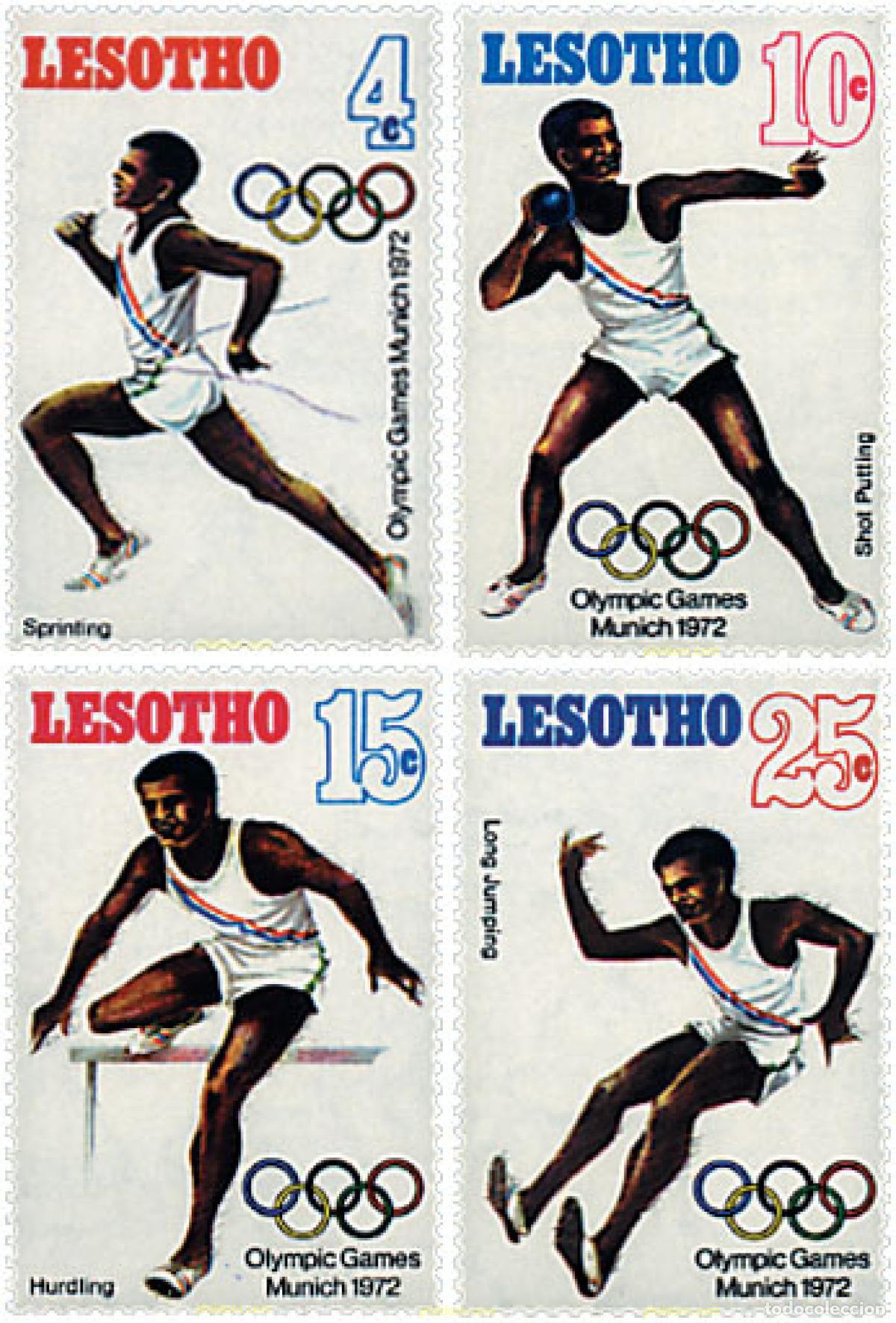Sellos: 27549 MNH LESOTHO 1972 20 JUEGOS OLIMPICOS VERANO MUNICH 1972