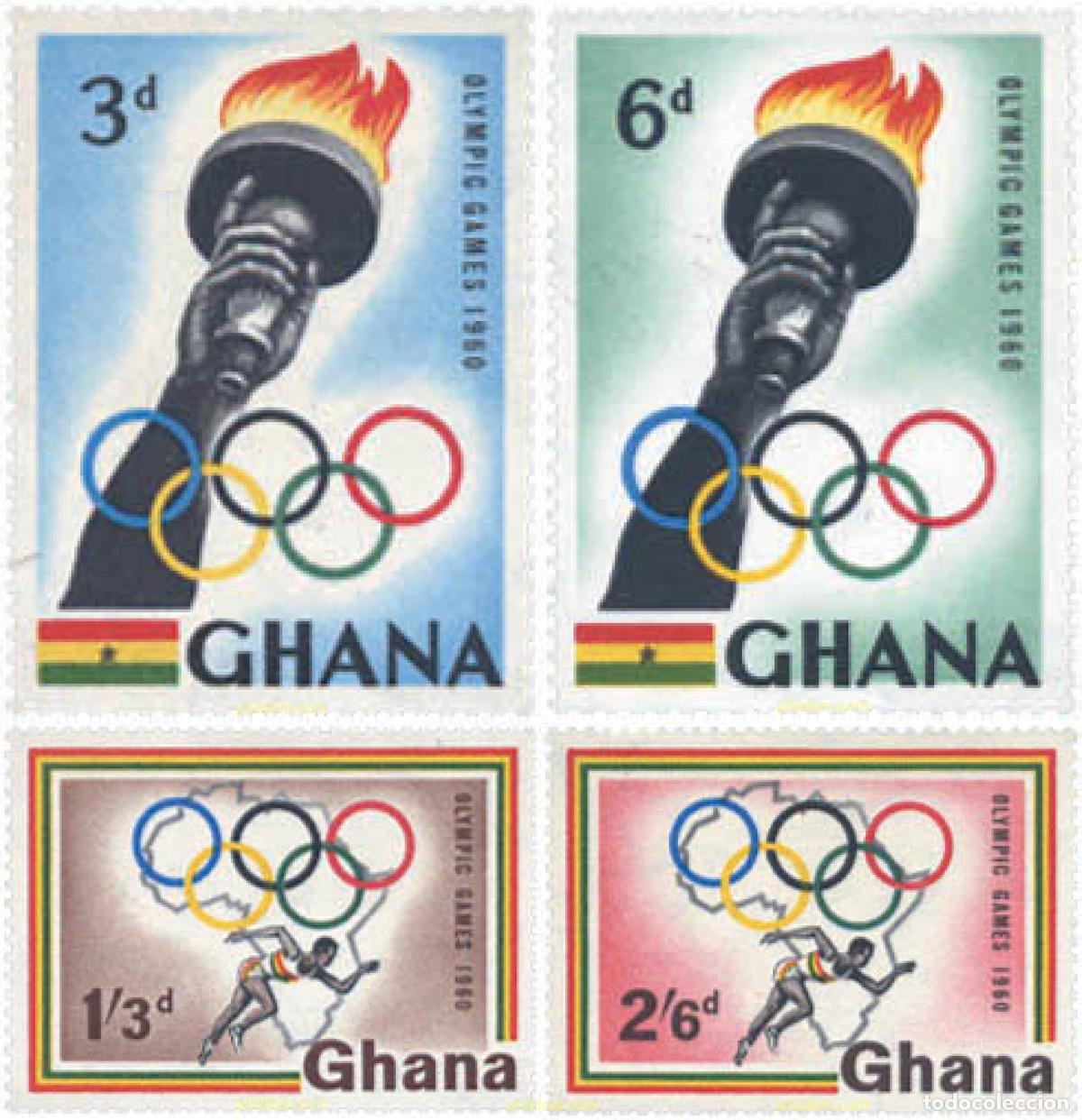 Sellos: 256012 MNH GHANA 1960 17 JUEGOS OLIMPICOS VERANO ROMA 1960