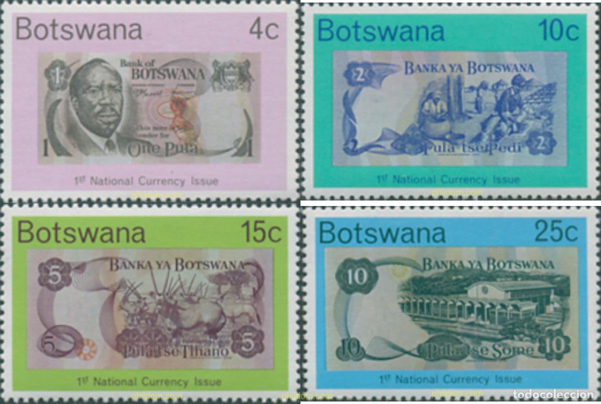 Sellos: 293520 MNH BOTSWANA 1976 PRIMERA MONEDA NACIONAL