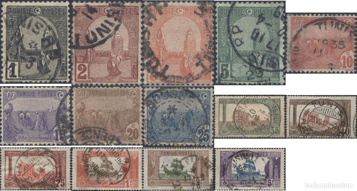 Sellos: 654294 USED TUNEZ 1906 DENTADOS