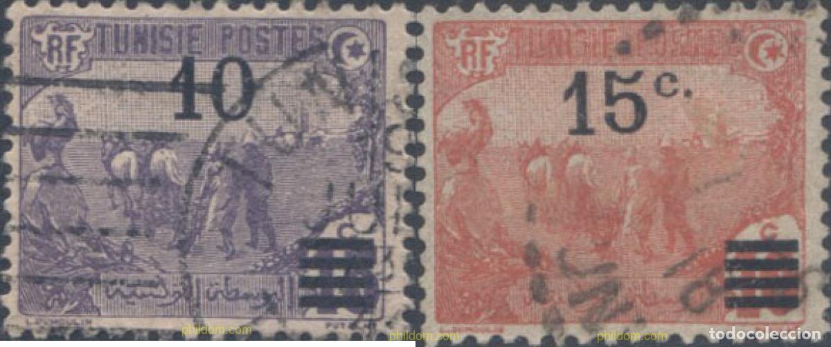 Sellos: 654303 USED TUNEZ 1911 SELLOS DE 1906 SOBRECARGADOS