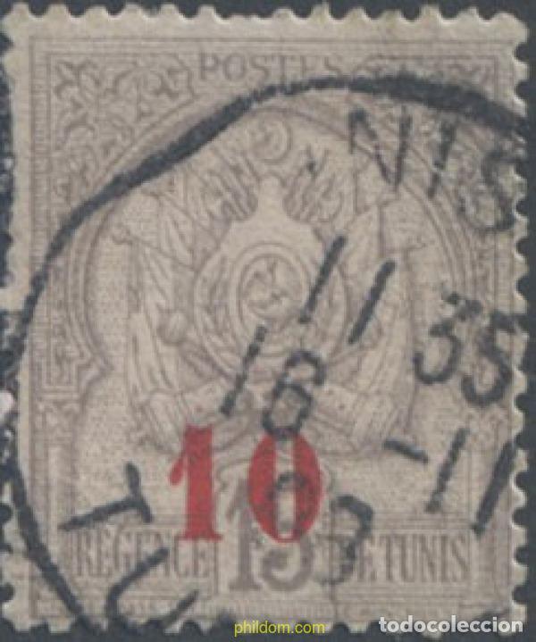 Sellos: 654299 USED TUNEZ 1908 SELLOS DE 1888-99 SOBRECARGADOS