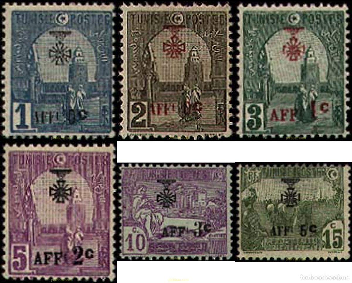 Sellos: 366125 HINGED TUNEZ 1923 SELLOS SOBRECARGADOS