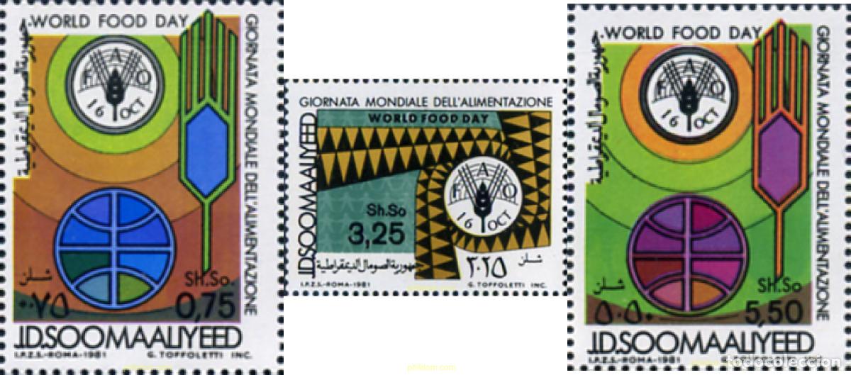 Sellos: 363268 MNH SOMALIA 1981 D&iacute;A MUNDIAL DE LA ALIMENTACI&oacute;N.