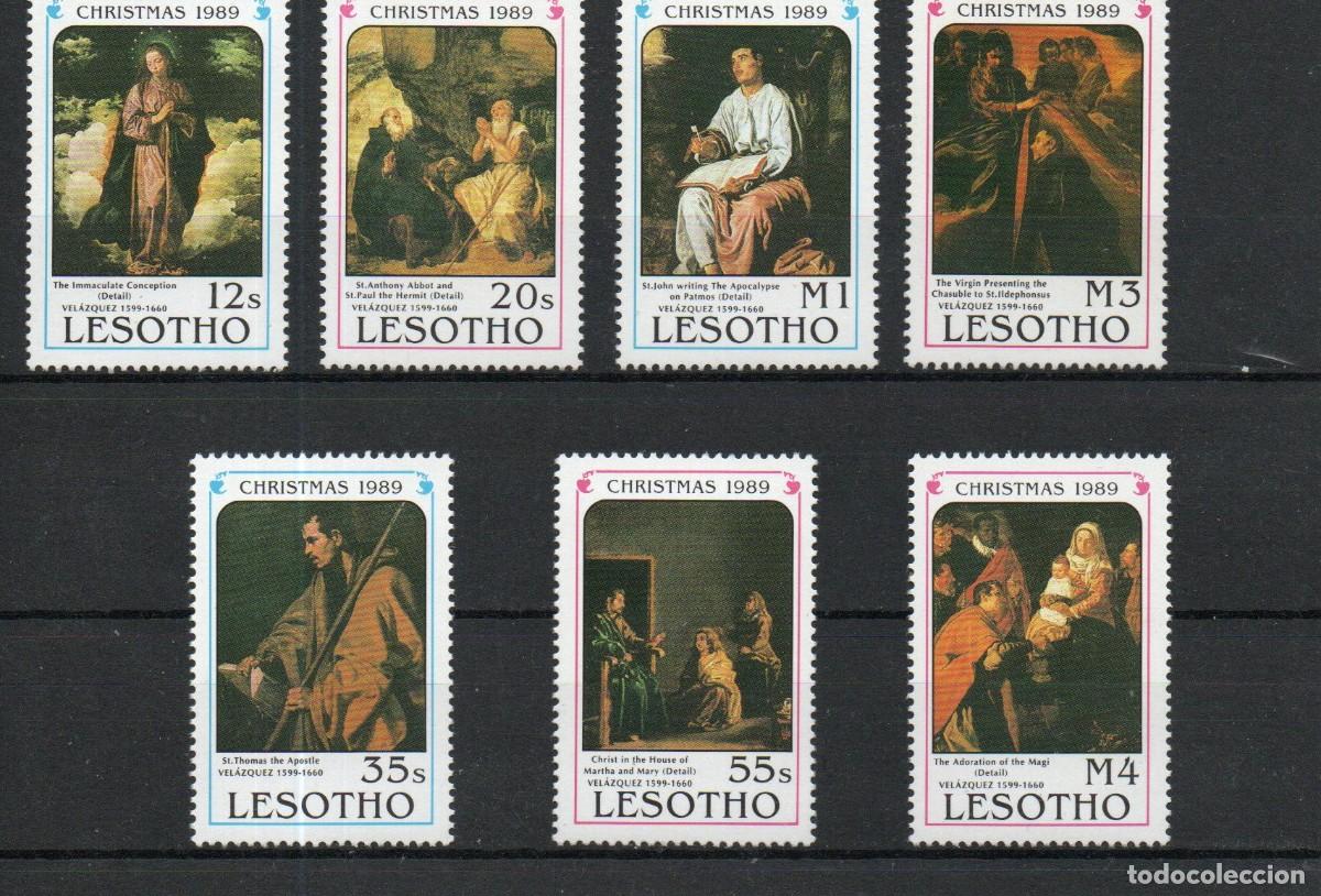 Sellos: LESOTHO. NAVIDADES 1989.