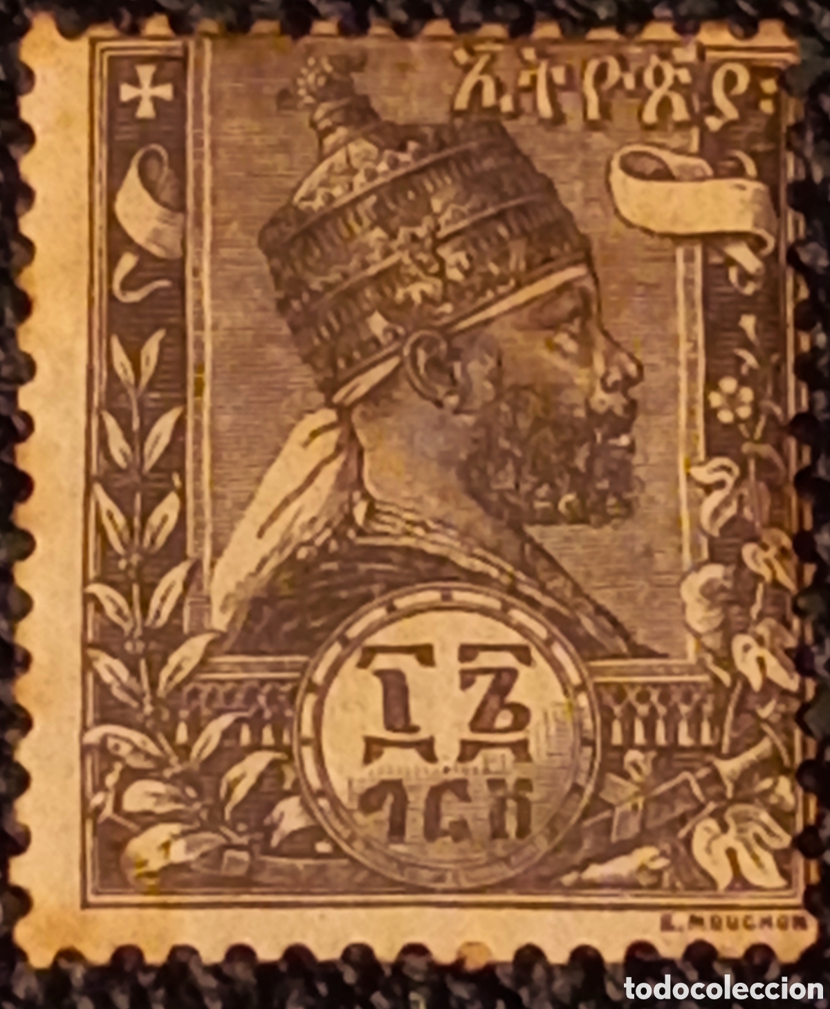 Sellos: Sello Etiopia 1894 - Primeras Emisiones 1/2 Guerche - Michel 1 / Scott 1