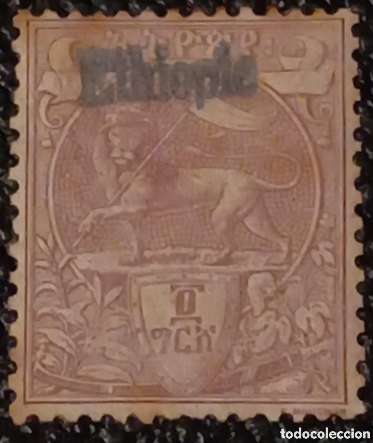 Sellos: Sello Etiopia 1901 Sobrecarga Ethiopie 4 Guerches Leon de Juda - Michel 10