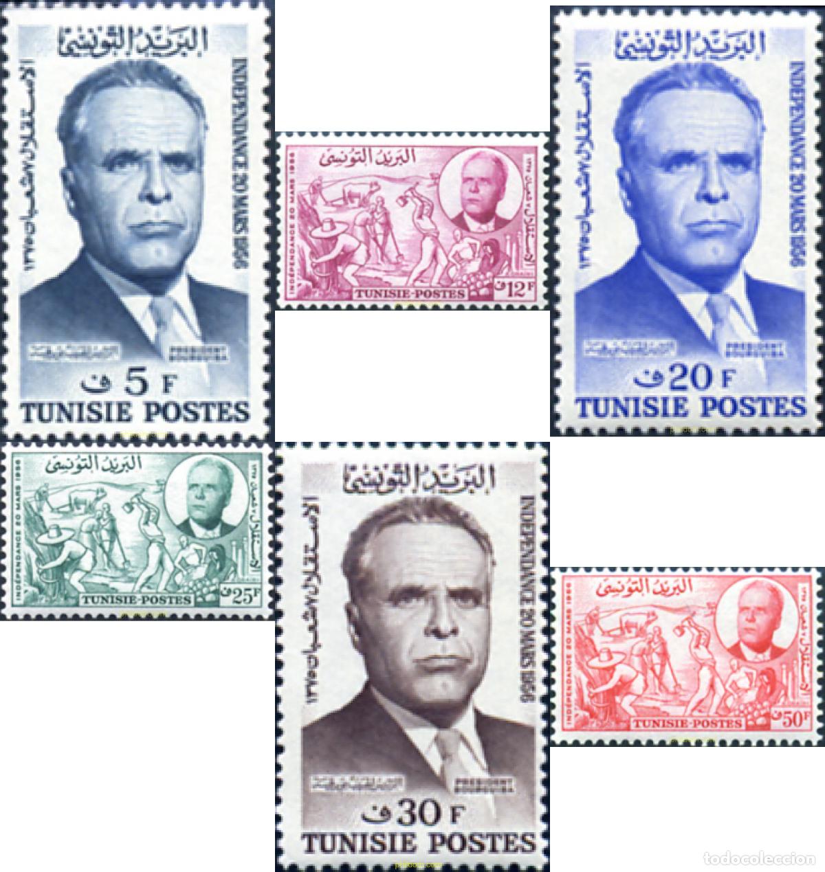 Sellos: 263575 MNH TUNEZ 1957 PERSONALIDAD