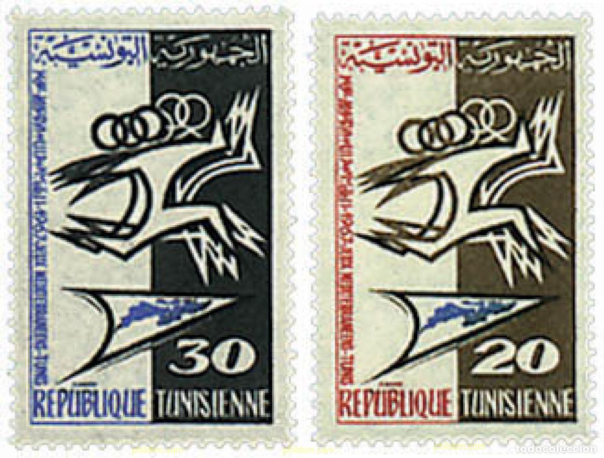 Sellos: 27759 MNH TUNEZ 1967 JUEGOS MEDITERRANEOS EN TUNEZ