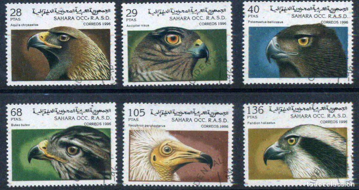 Sellos: RASD - Sahara Occ. 1996 Aves rapaces (Sellos obliterados)