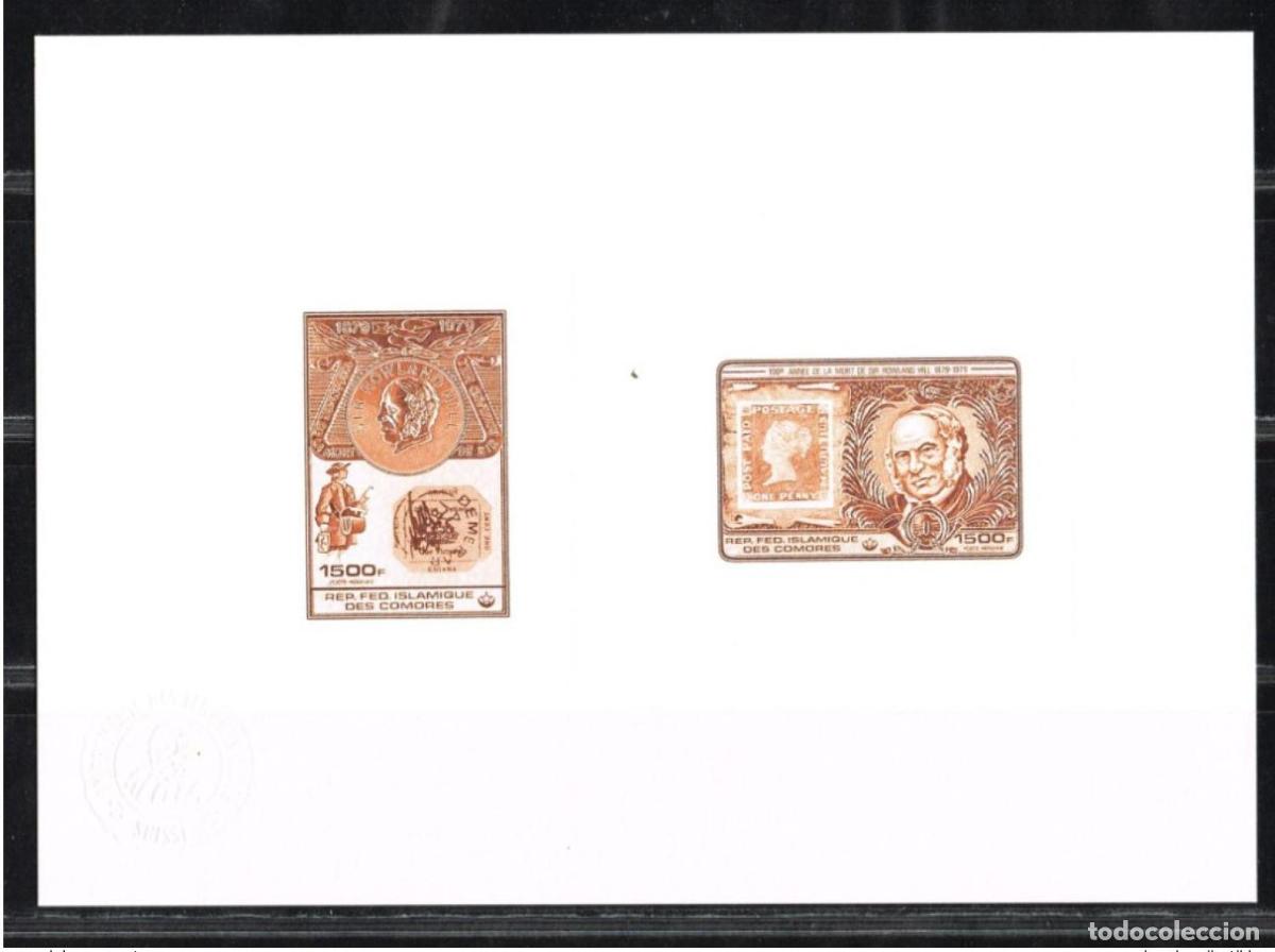 Sellos: Comoras 1978 Mi. 501 - 502 Prueba de artista del Colectivo Sir Rowland Hill