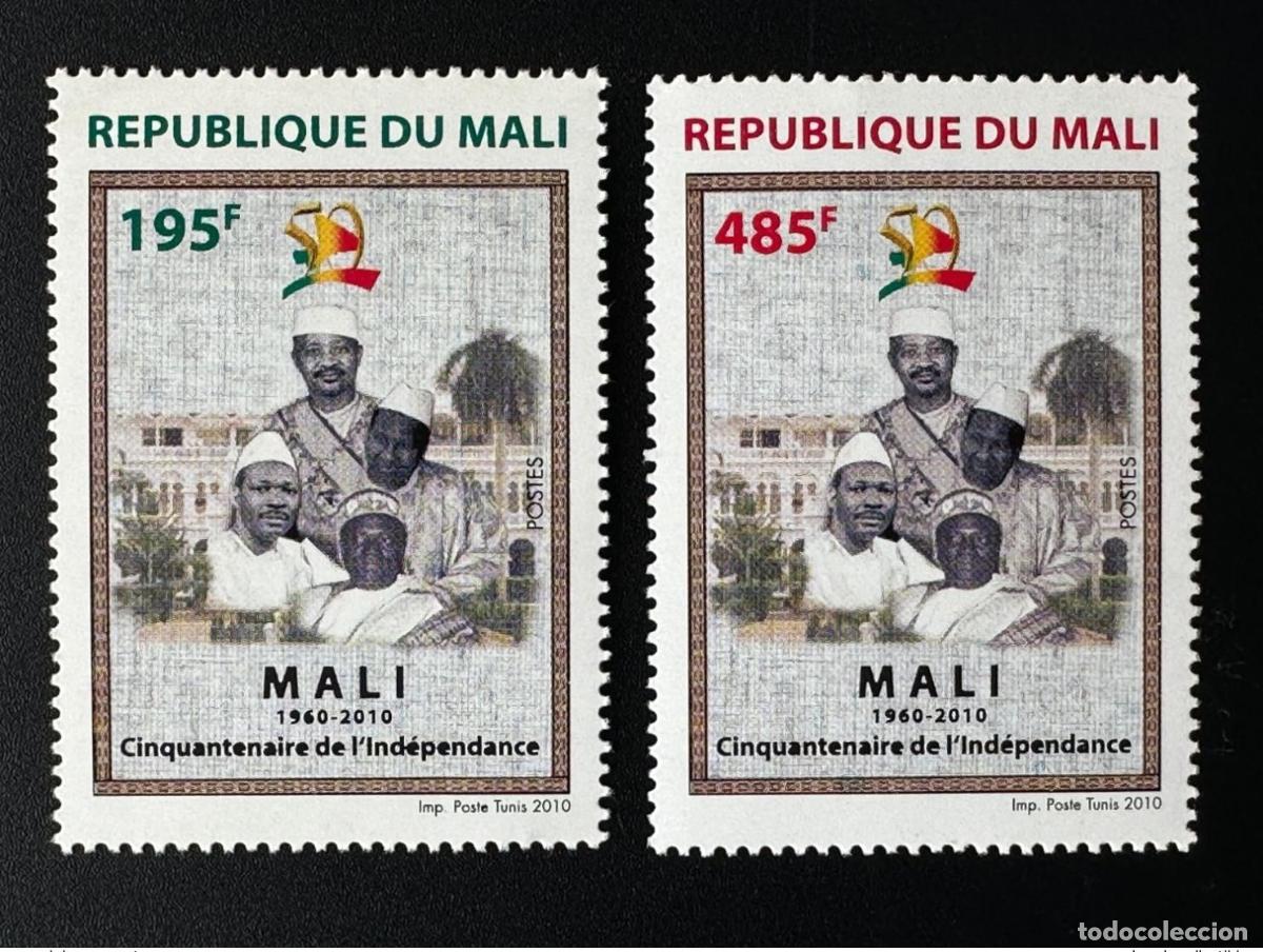Sellos: Mali 2010 Mi. 2634 - 2635 50 a&ntilde;os de independencia 1960 2 val.