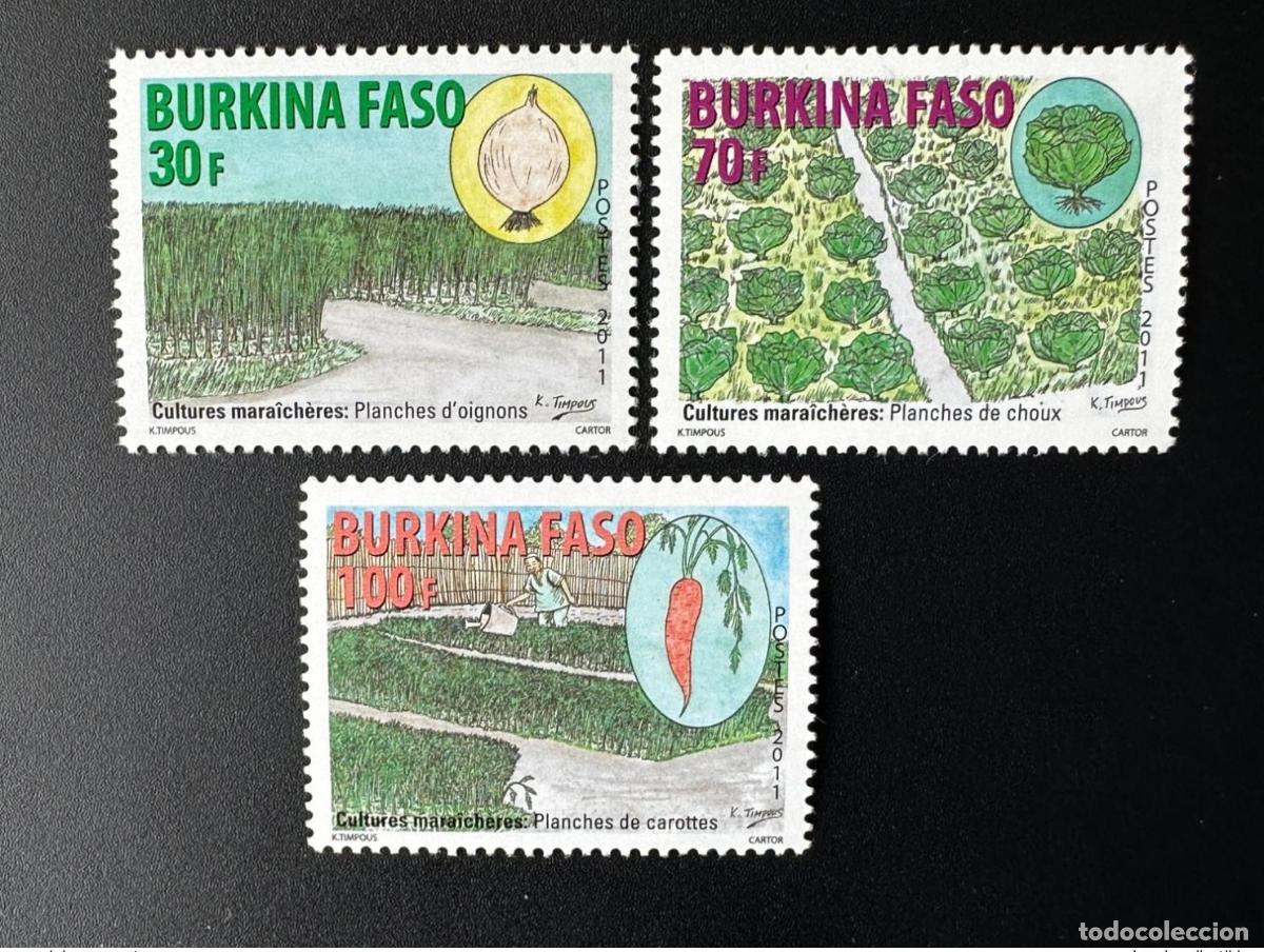 Sellos: Burkina Faso 2011 Mi. 1949 - 1951 Cultivos hort&iacute;colas Hortalizas Gem&uuml;se
