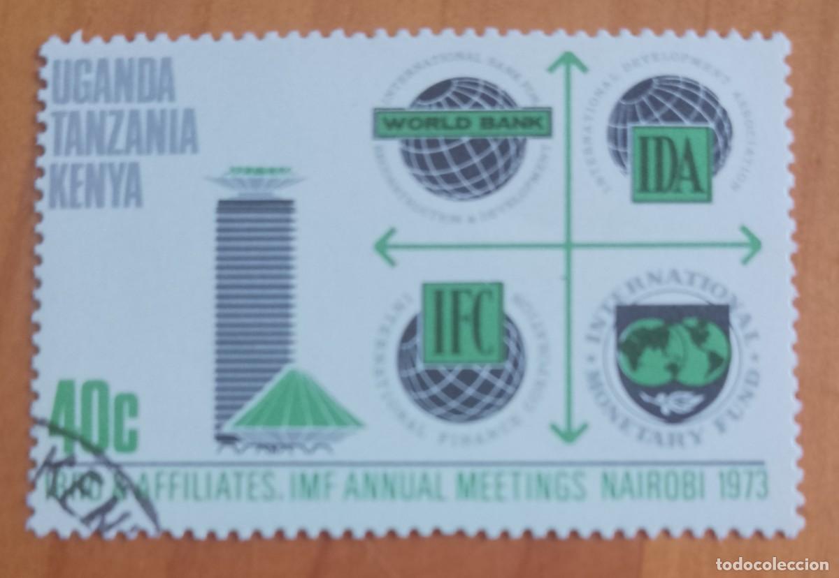 Sellos: UGANDA, TANZANIA, KENYA - 40 C - A&Ntilde;O 1973 - CONFERENCIA INTERNACIONAL SOBRE BANCA - VER DESCRIPCI&Oacute;N