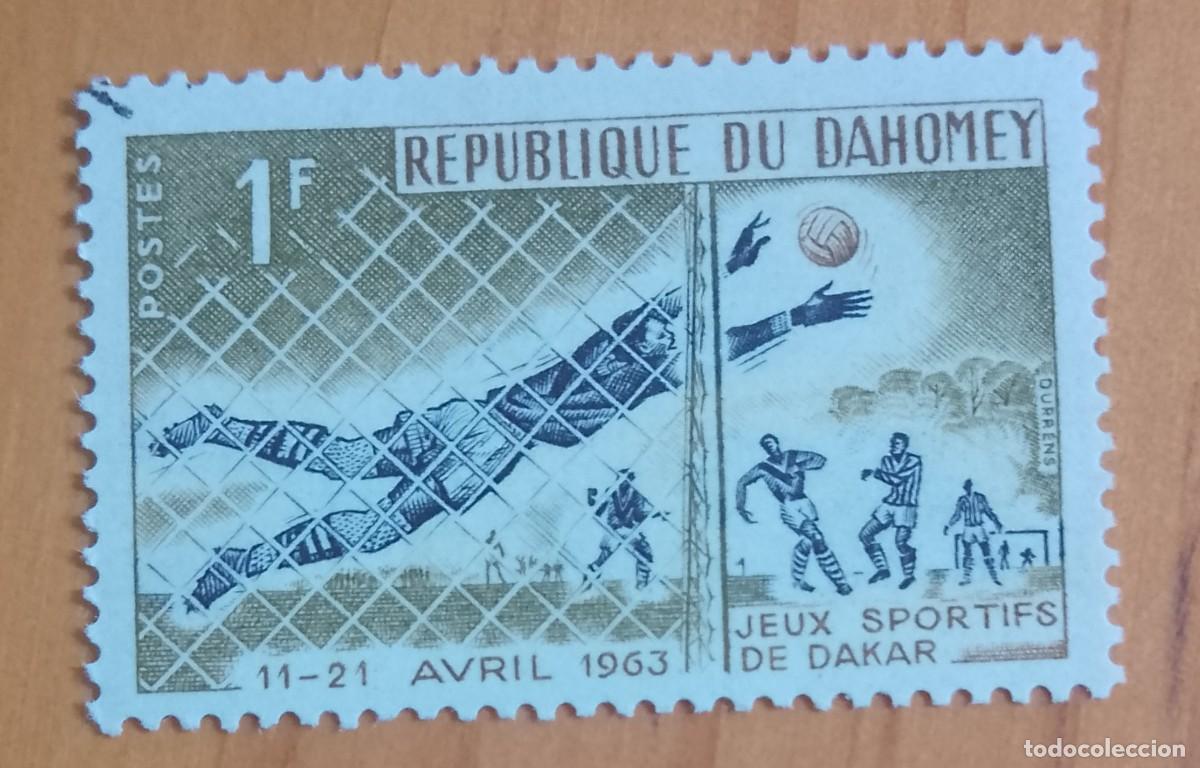 Sellos: DAHOMEY - V/F 1 F - JUEGOS DEPORTIVOS DE LA AMISTAD EN DAKAR, 1963 - VER DESCRIPCI&Oacute;N