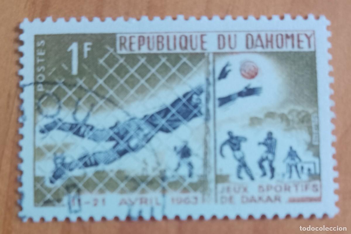 Sellos: DAHOMEY - V/F 1 F - JUEGOS DEPORTIVOS DE LA AMISTAD EN DAKAR, 1963 - VER DESCRIPCI&Oacute;N
