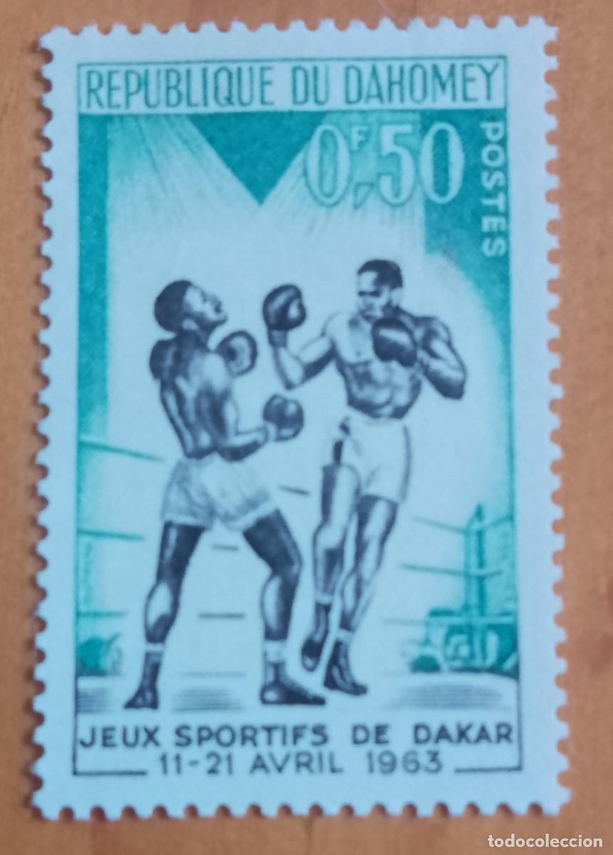 Sellos: DAHOMEY - V/F 0,50 F - JUEGOS DEPORTIVOS DE DAKAR, 11-21 AVRIL 1963 - VER DESCRIPCI&Oacute;N