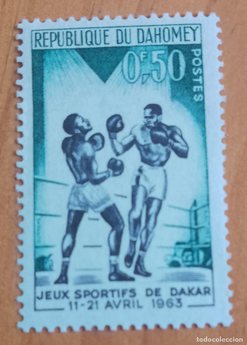 Sellos: DAHOMEY - V/F 0,50 F - JUEGOS DEPORTIVOS DE DAKAR, 11-21 AVRIL 1963 - VER DESCRIPCI&Oacute;N
