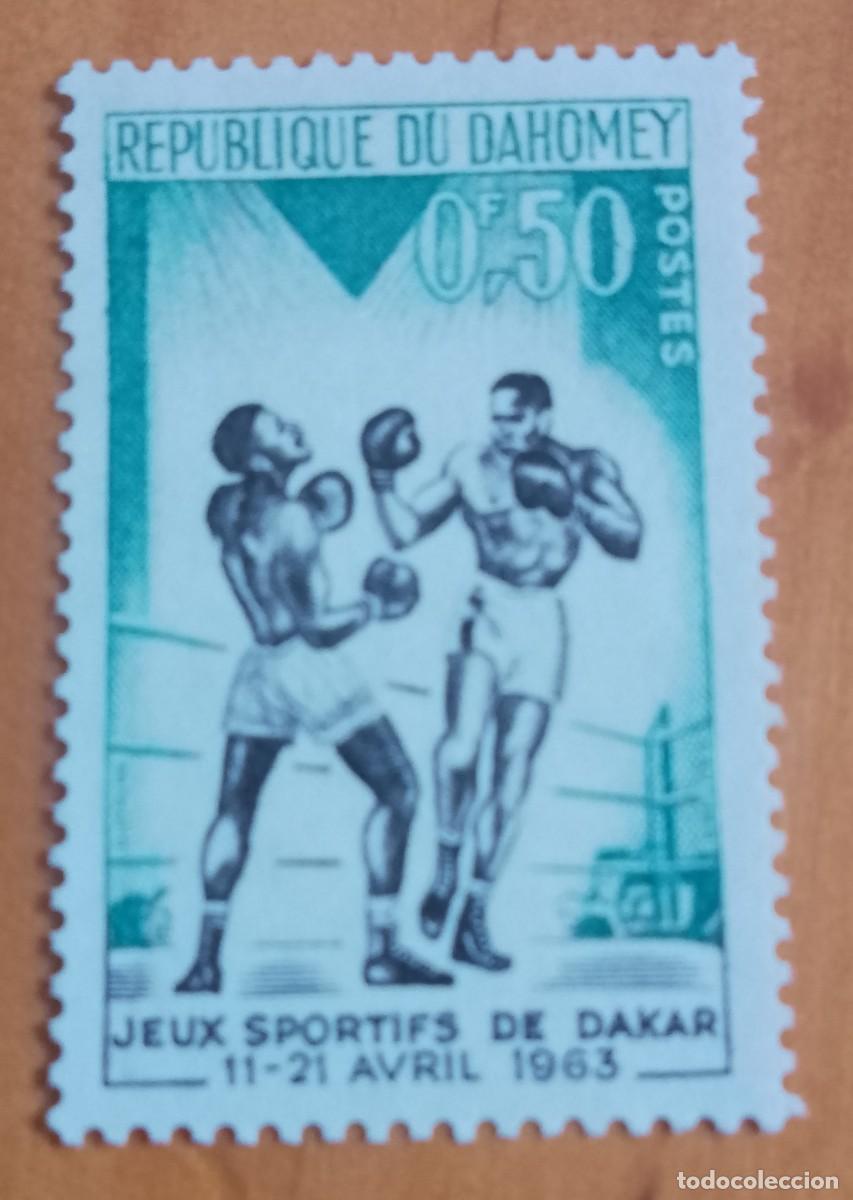 Sellos: DAHOMEY - V/F 0,50 F - JUEGOS DEPORTIVOS DE DAKAR, 11-21 AVRIL 1963 - VER DESCRIPCI&Oacute;N